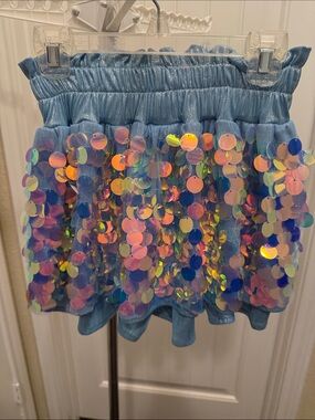 Lola and the Boys Paillette Metallic Skort